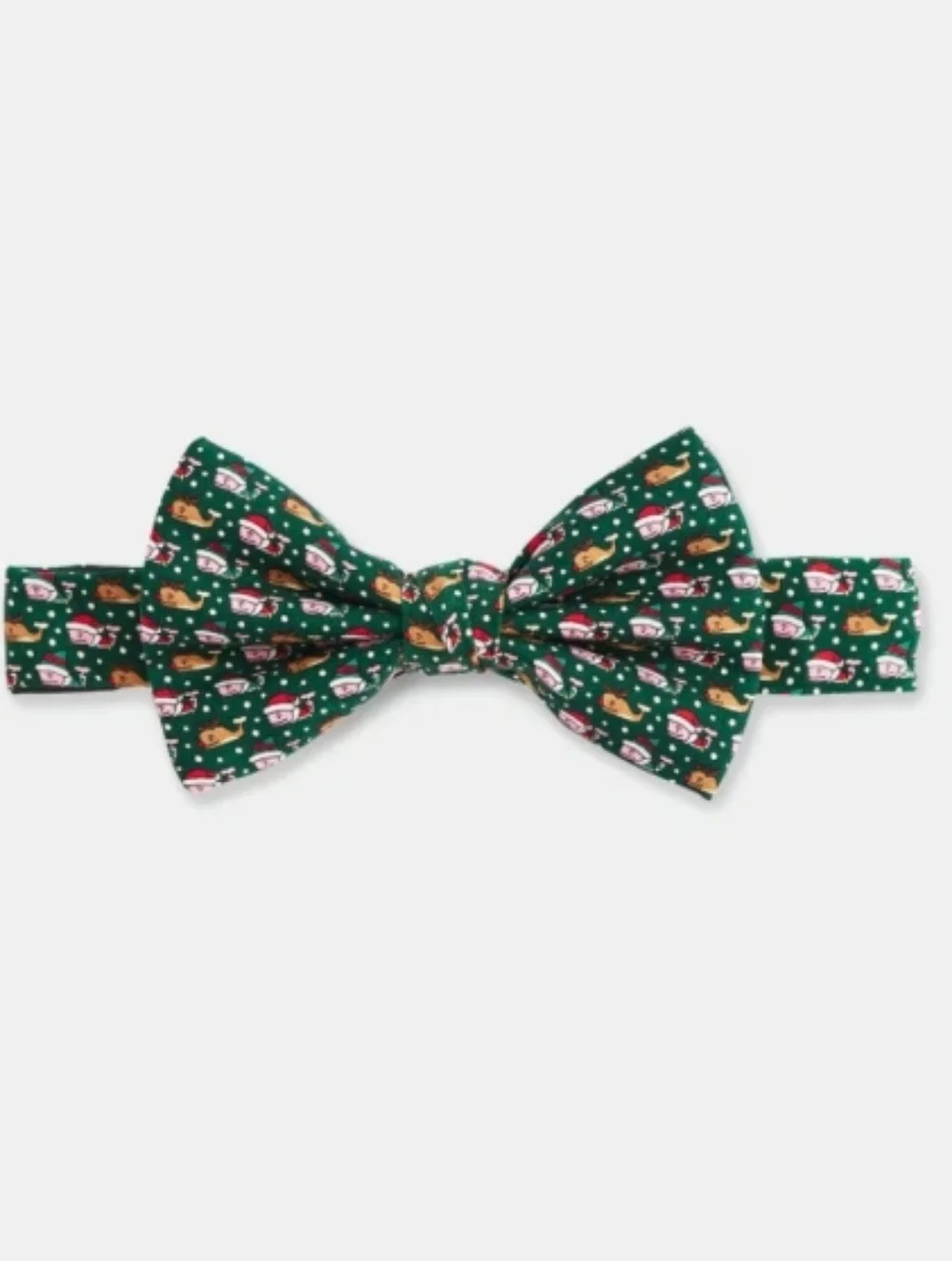 NWT (MSRP $45) Vineyard Vines Silk Boys Charleston Green Santa's Helper Bow Tie